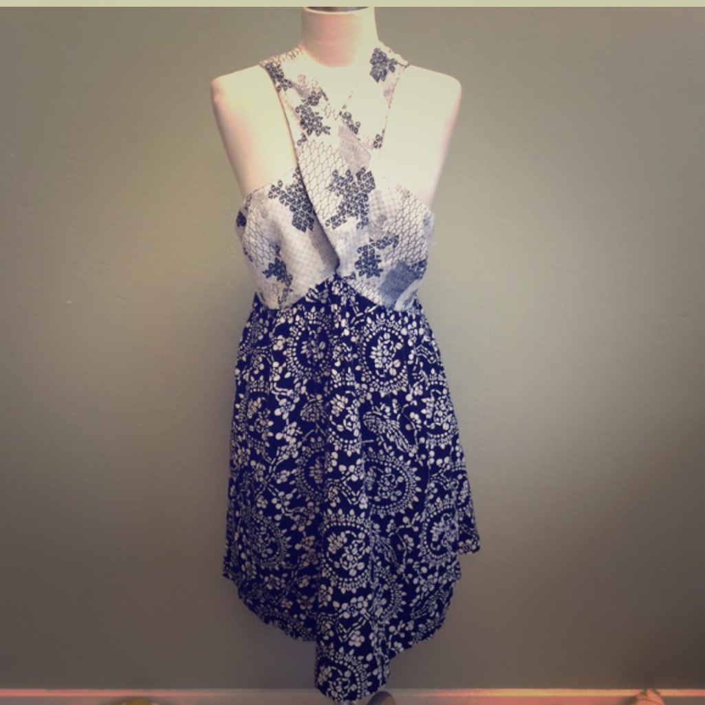 Euc Free People Gypsy Cross Bandana Dress